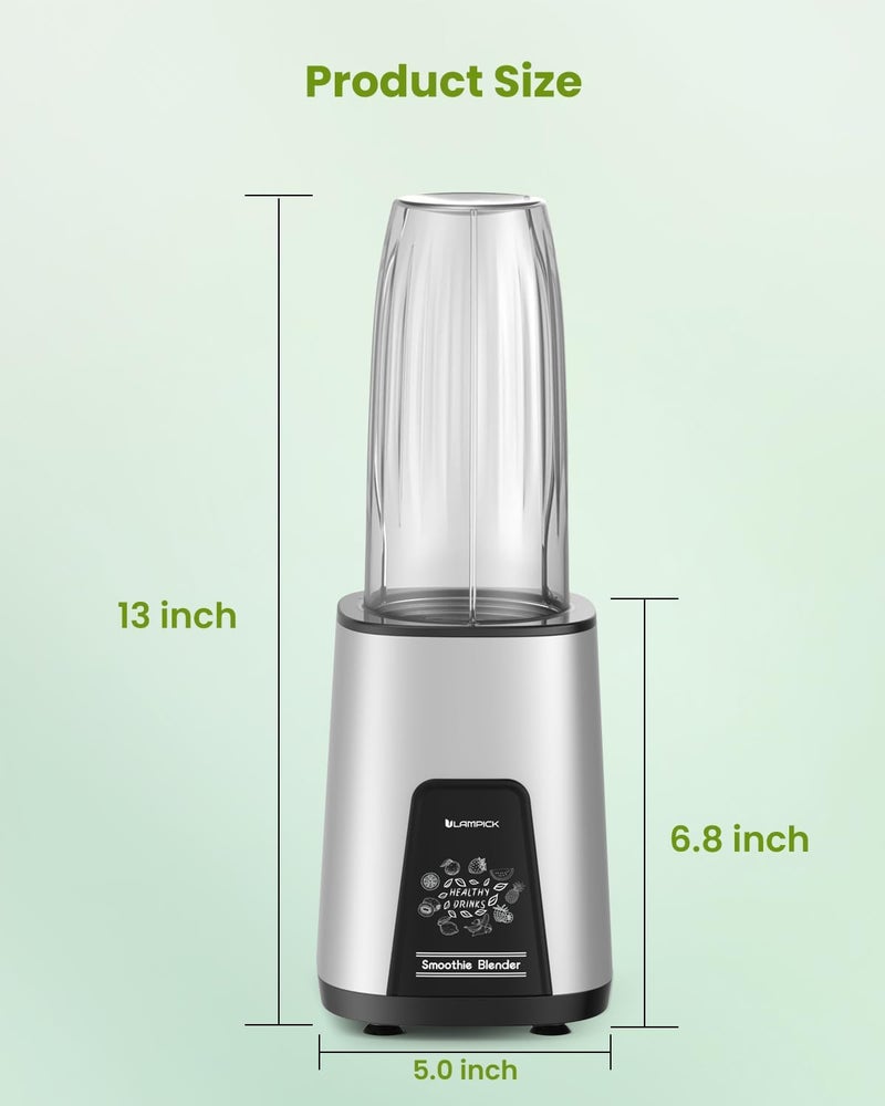 LAMPICK Blenders for Smoothie, 900W Personal Blender for Shakes and Smoothies with 2 * 22oz BPA Free Portable Cups, Small Juicer for Protein Shake, Baby Food, Frozen Drink - Image 4